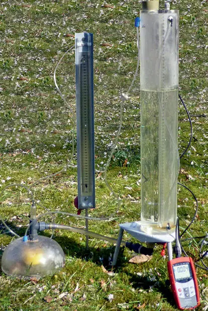 Abb 513 Einsatz eines Doppelringinfiltrometers im Gelände Die Druckhöhe - фото 87