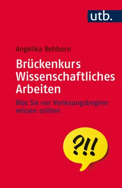 Angelika Rehborn Brückenkurs Wissenschaftliches Arbeiten обложка книги