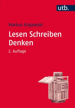 Markus Krajewski Lesen Schreiben Denken обложка книги