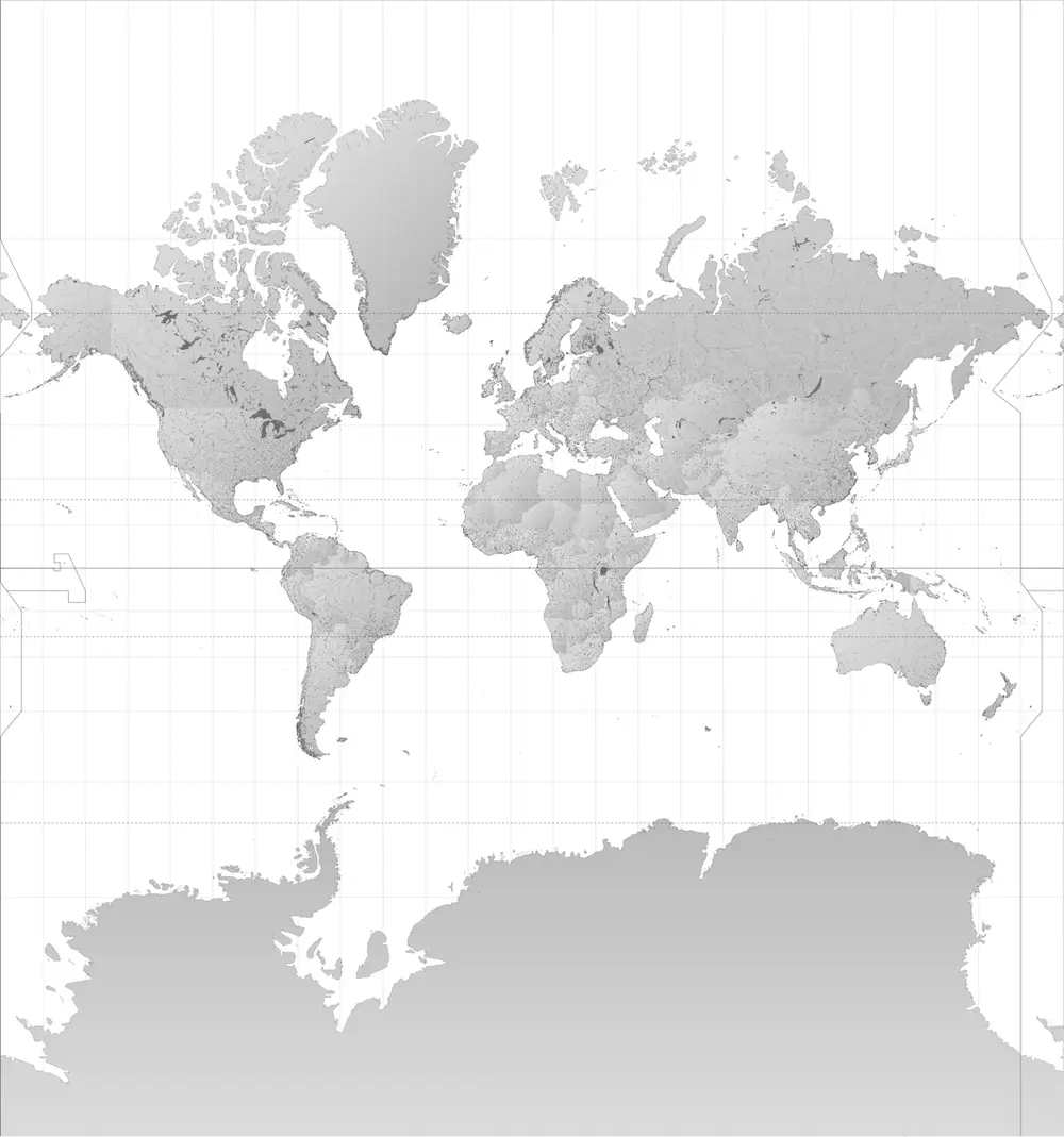 Un mapa elaborado utilizando la proyección de Mercator Al escribir mapamundi - фото 8