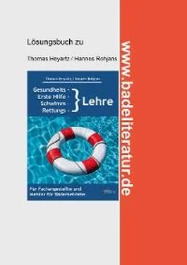 Thomas Heyartz Gesundheits-, Erste Hilfe-, Schwimm- und Rettungslehre Lösungsbuch обложка книги