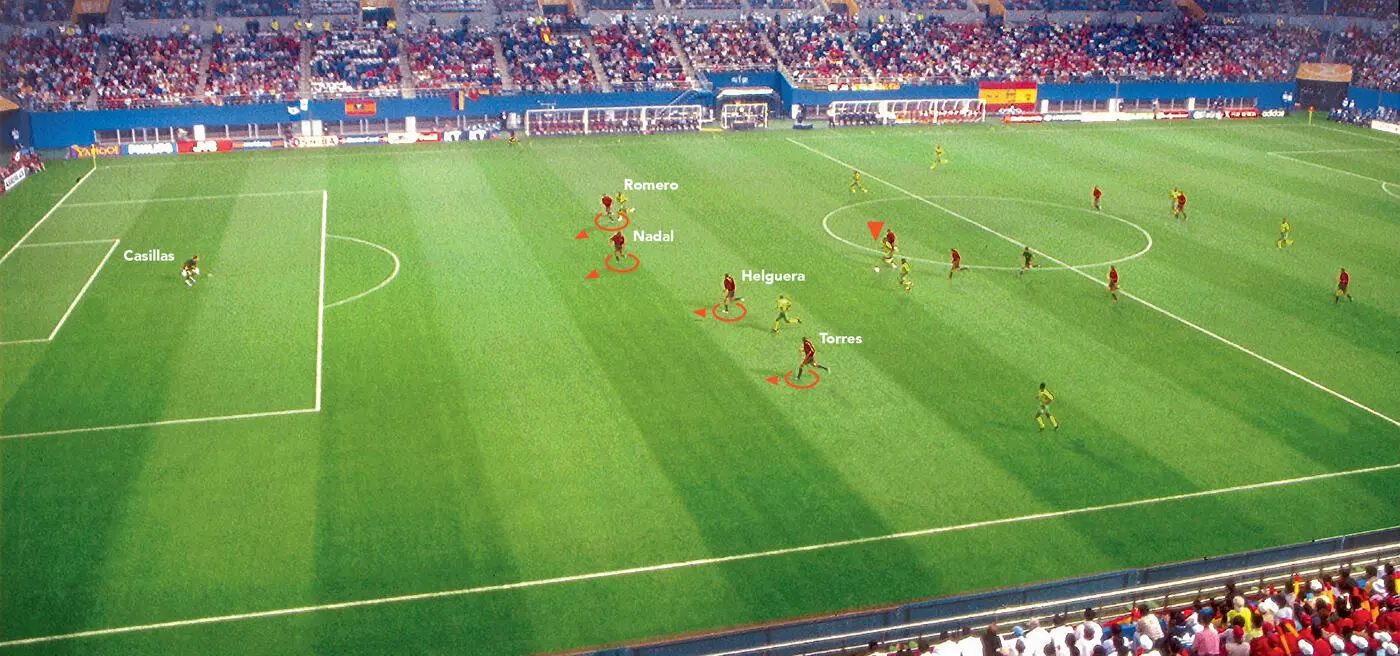 MundialCoreaJapón 2002 PartidoEspaña vs Sudáfrica España en un agrande con - фото 7