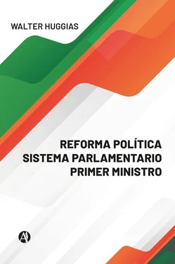Walter Huggias REFORMA POLÍTICA SISTEMA PARLAMENTARIO PRIMER MINISTRO обложка книги