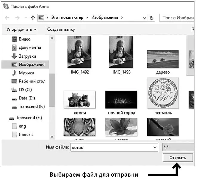 6 Файл могут передать и вам Тогда вместо сообщения вы увидите название файла - фото 376