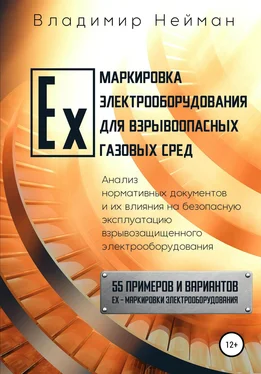 Владимир Нейман Ex-маркировка электрооборудования для взрывоопасных газовых сред обложка книги