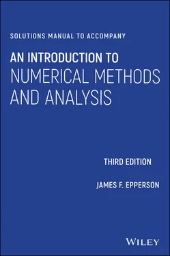 James F. Epperson Solutions Manual to Accompany An Introduction to Numerical Methods and Analysis обложка книги