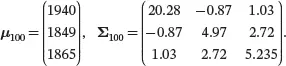Compared to the sample mean vector of the first 100 observations which is - фото 134