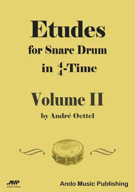 André Oettel Etudes for snare Drum in 4/4-Time - Volume 2 обложка книги