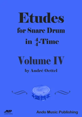 André Oettel Etudes for Snare Drum in 4/4-Time - Volume 4 обложка книги