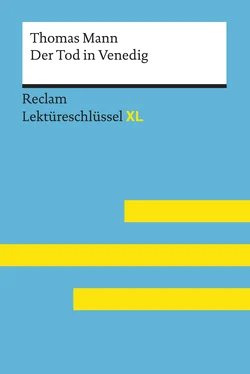 Mathias Kieß Der Tod in Venedig von Thomas Mann: Reclam Lektüreschlüssel XL обложка книги