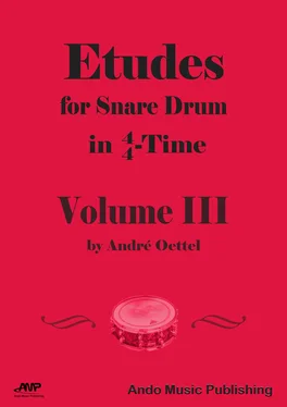 André Oettel Etudes for Snare Drum in 4/4-Time - Volume 3 обложка книги