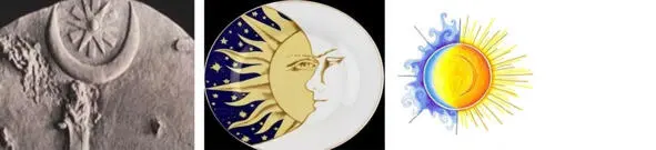 Как изображали Солнце и Луну в древности Луна находится рядом Солнцем и - фото 1
