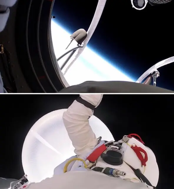 Снимки испытателя который находится на высоте 39 километров Red Bull Stratos - фото 22