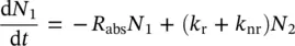 where the population of the excited state N 2has been introduced This equation - фото 78