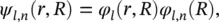 where ϕ l r R and φ l n R are the electronic and nuclear wave - фото 156
