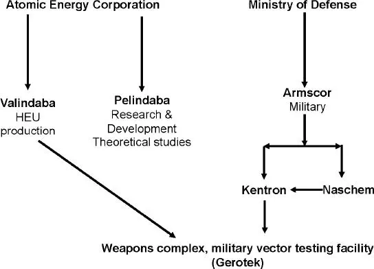 Figure 14 Organizational structure of the South African nuclear program - фото 5