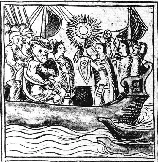 Figura 7 Hernán Cortés recibe en su barco los atavíos de los dioses enviados - фото 9
