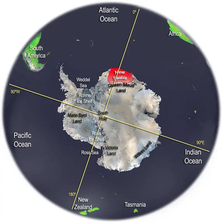 Рис 3 Территория Новой Швабии отмечена красным на карте Антарктиды рис из - фото 3