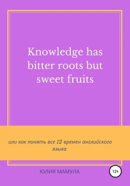 Юлия Мамула Knowledge has bitter roots but sweet fruits, или Как понять все 12 времен английского языка обложка книги