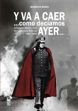 Rodrigo Baño Ahumada Y va a caer... como decíamos ayer. Tomo 1: Informes mensuales de coyuntura política 1980-1984 обложка книги