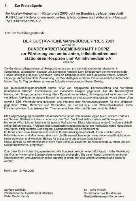 Mit der Verleihung des Preises sollen Menschen ermutigt werden die Forderung - фото 18