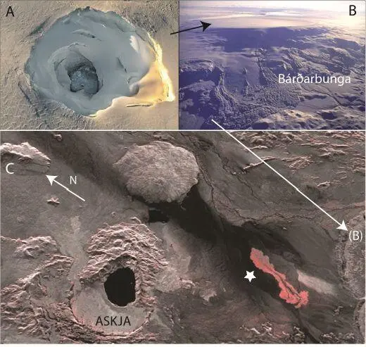 Figure I10 A and B Views of the Bárðarbunga caldera obliterated by ice - фото 11