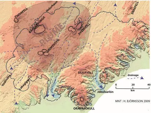 Figure I9 Digital terrain model of Vatnajökull black line current cap - фото 10