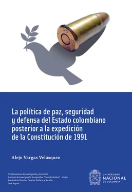Alejo Vargas Velásquez La política de paz, seguridad y defensa del Estado colombiano posterior a la expedición de la Constitución de 1991 обложка книги