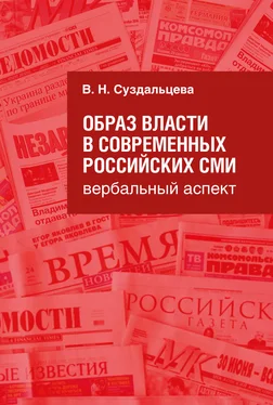 В. Суздальцева Образ власти в современных российских СМИ. Вербальный аспект