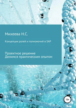 Наталия Михеева Концепция ролей и полномочий в SAP обложка книги