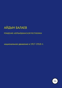 Айдын Балаев Рождение Азербайджанской Республики: национальное движение в 1917-1918 гг. обложка книги