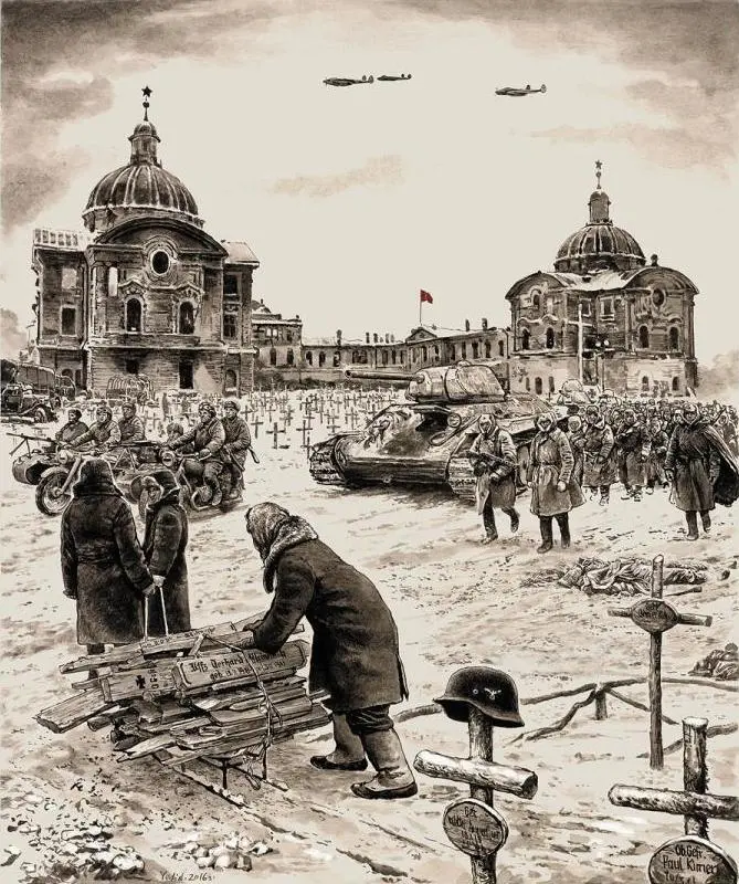 Наши войска входят в освобожденный Калинин Тверь Немцы уверенные в своей - фото 23