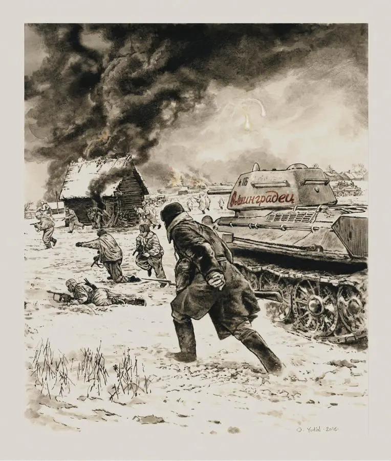 При отступлении в январе 1944 года немцы старались сжигать все деревни вместе с - фото 24