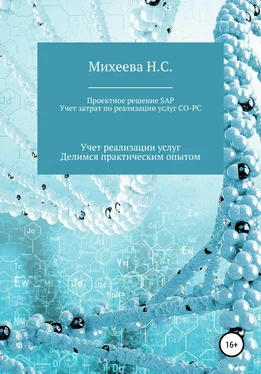 Наталия Михеева Проектное решение SAP. Учет затрат по реализации услуг СО-PC обложка книги