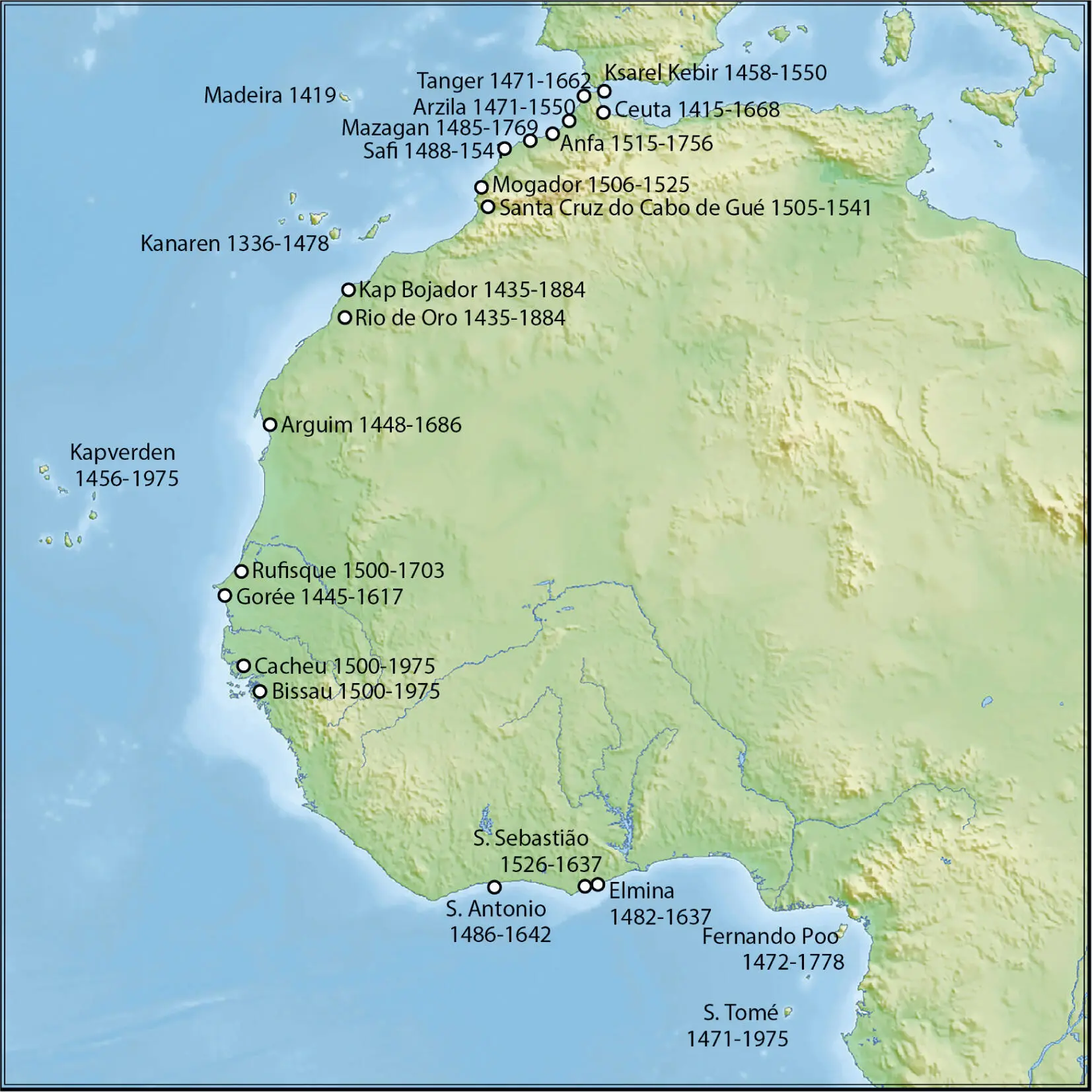 Abb 1 Die portugiesischen Handelsstützpunkte an der Westküste Afrikas Die - фото 2