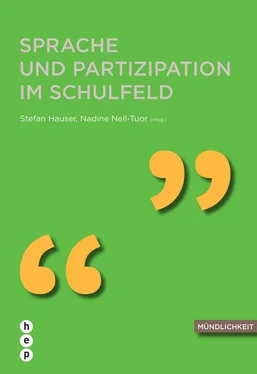 Stefan Hauser Sprache und Partizipation im Schulfeld (E-Book) обложка книги