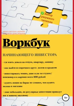 Светлана Андреева Воркбук начинающего инвестора обложка книги