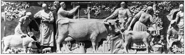 59 Рельеф на павильоне Московской Тульской и Рязанской областей на ВСХВ - фото 69