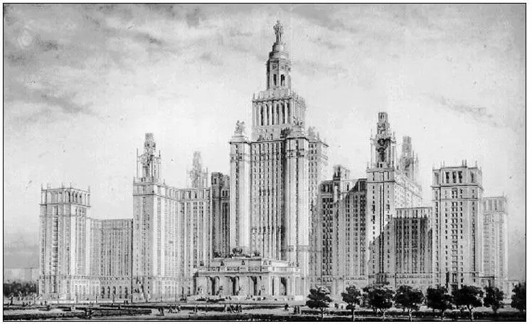 144 Л В Руднев и др Проект МГУ 1948 МА 11 7757 145 Макет 1948 - фото 155