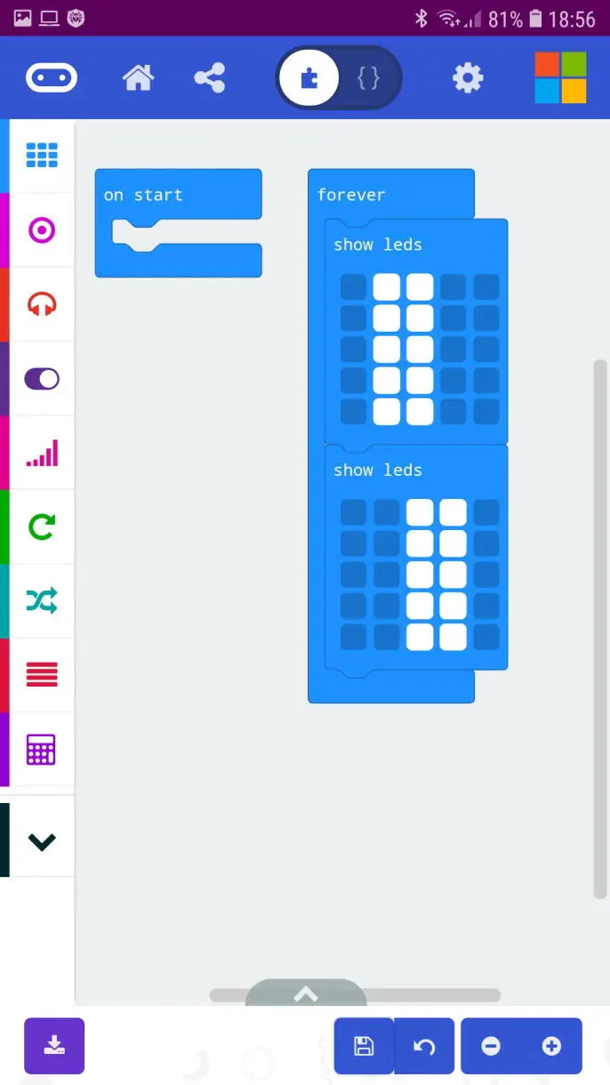 Рис 115 Программа для micro bit создана при помощи смартфона Создав - фото 23