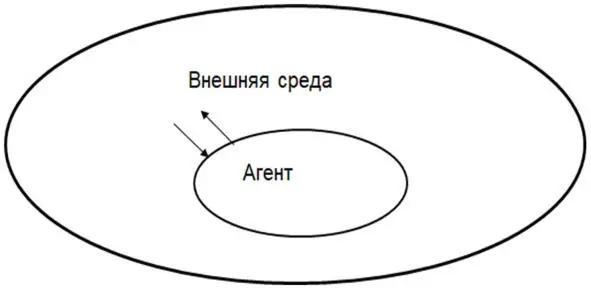 Рис1 Взаимодействие агента с внешней средой Несмотря на то что в данном - фото 1