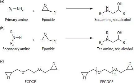 Figure 16 Reactions of a primary and b secondary amines with epoxides c - фото 12