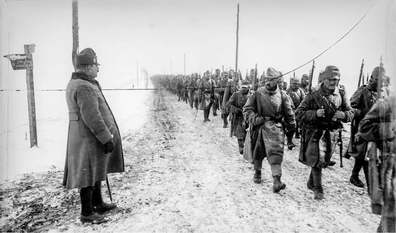 Einrücken von Ersatztruppen in Folwarki Waga vermutlich 1916 Österreichische - фото 8