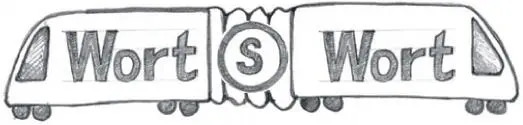 Zwei Worte mit einem Signet dazwischen erinnern an einen Triebwagen 6 - фото 14