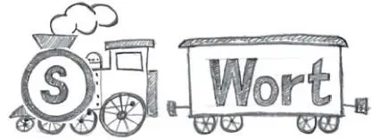 Das Signet zieht das Wort wie einen Waggon hinter sich her 2 SchubPrinzip - фото 10