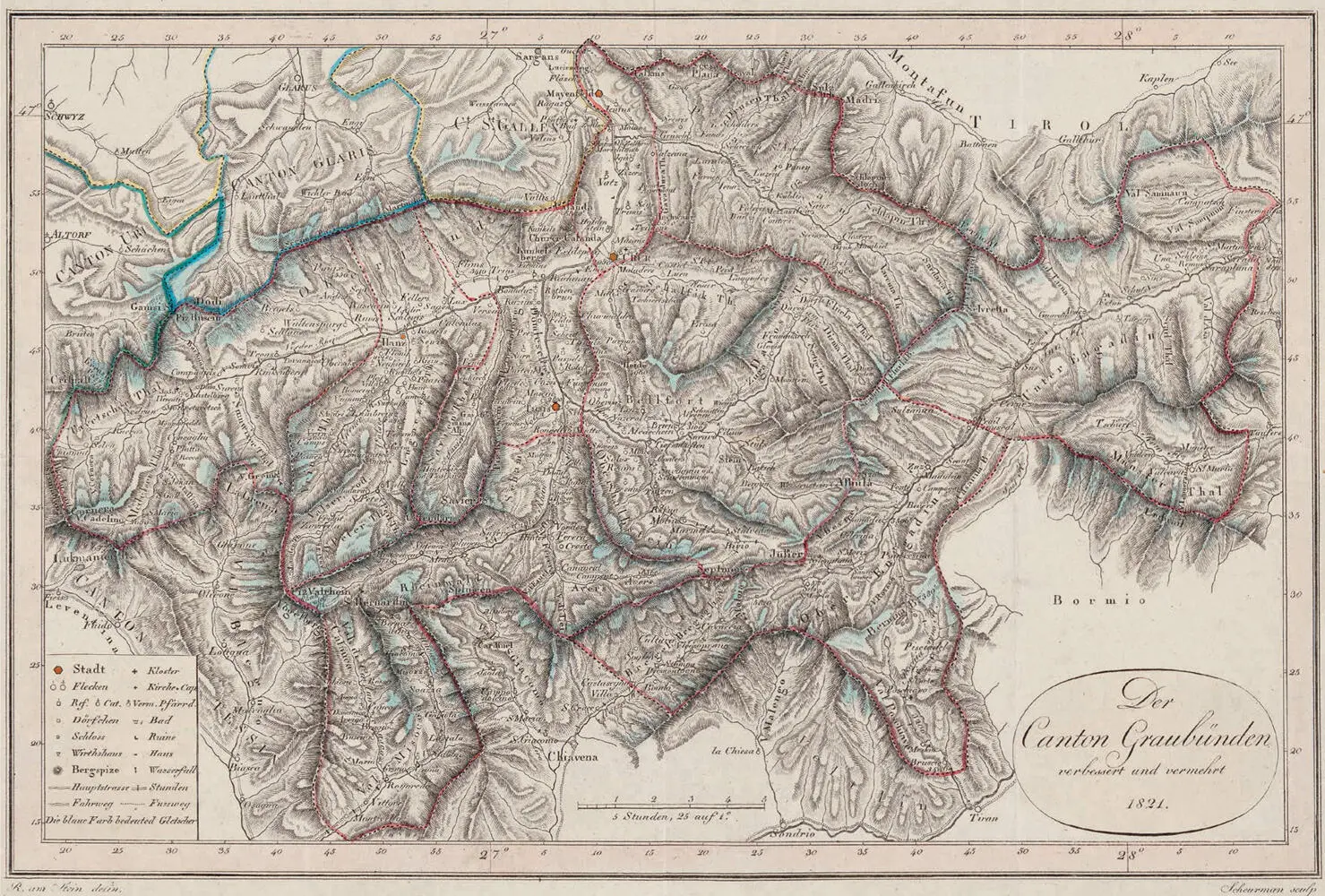 1 Der Canton Graubünden verbessert und vermehrt 1821 Gezeichnet von H - фото 3