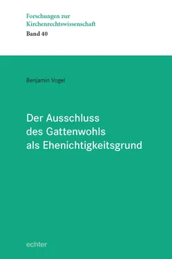 Benjamin Vogel Der Ausschluss des Gattenwohls als Ehenichtigkeitsgrund обложка книги