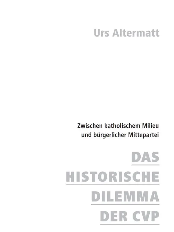 Das historische Dilemma der CVP - изображение 1