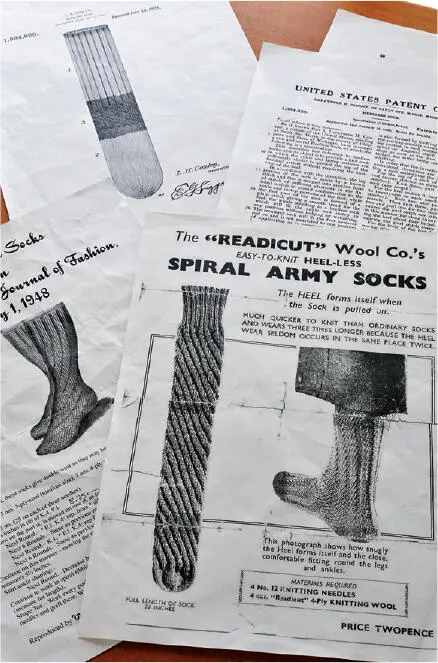 Werbung für Spiralsocken für Soldaten während des Krieges Dann fand ich eine - фото 8