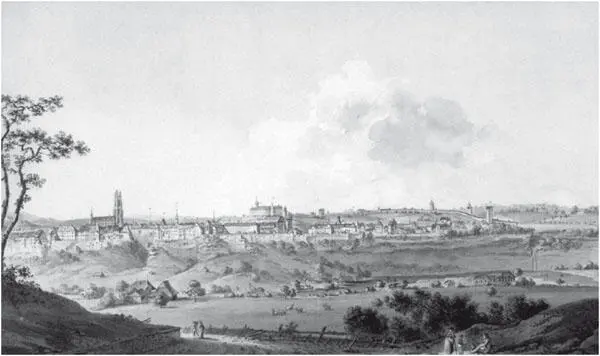 2 Ansicht der Stadt Freiburg Ende des 18 Jahrhunderts nach Emmanuel Curty 3 - фото 3